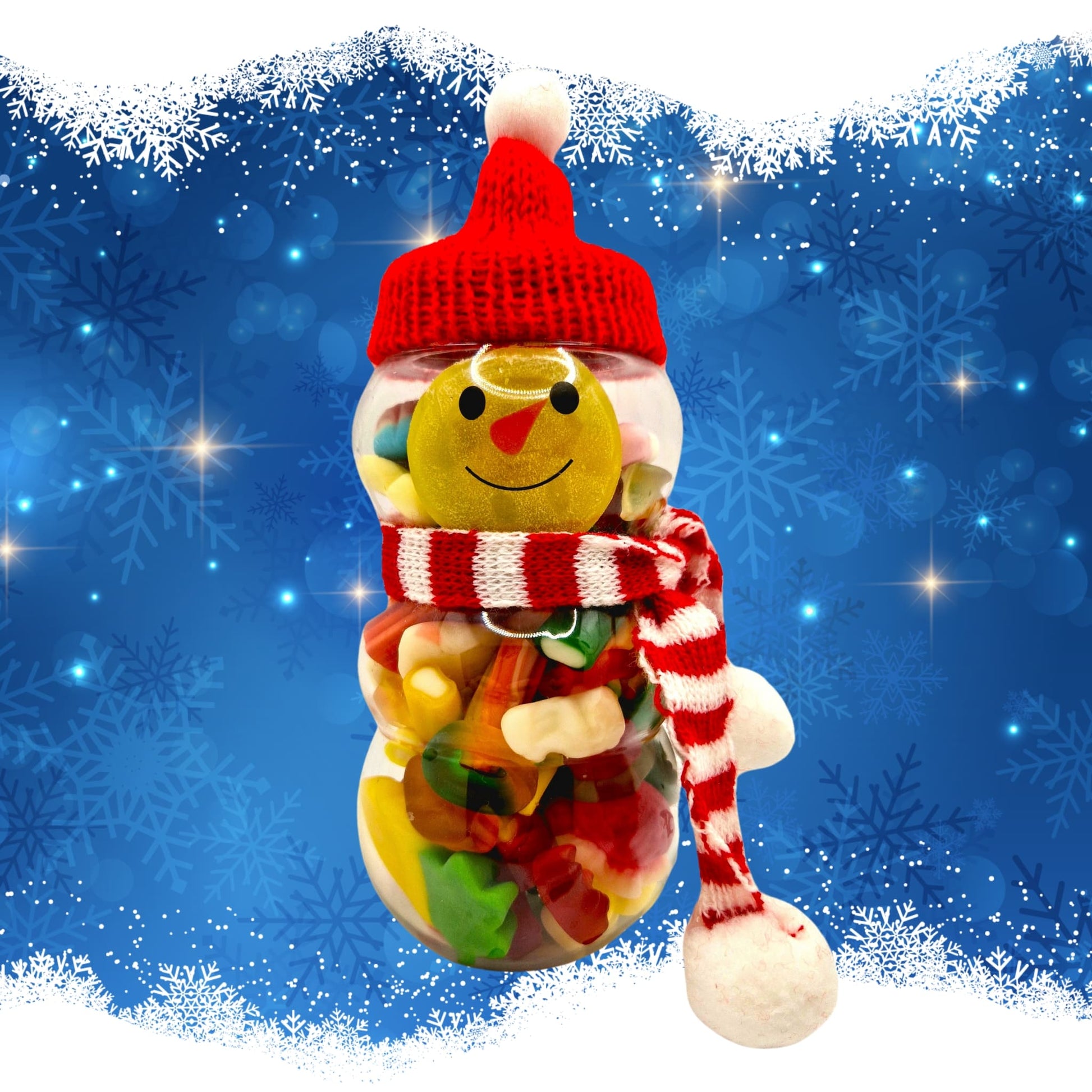 Sweet Sensations Snowman Jar With Plain Sweets